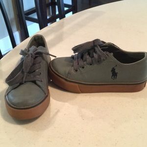 Boys polo Ralph Lauren gray shoes size 11
